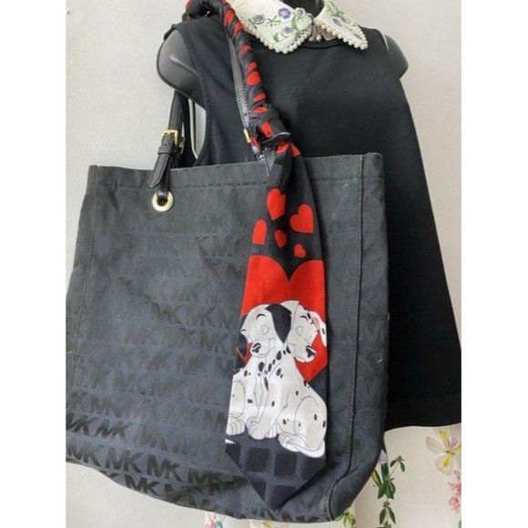 michael kors w customized w tie sash black red tot - Picture 6 of 9